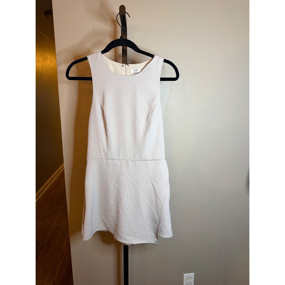 Tobi Sleeveless Skort Romper Light Beige Cream Mini Dress Style Size Medium